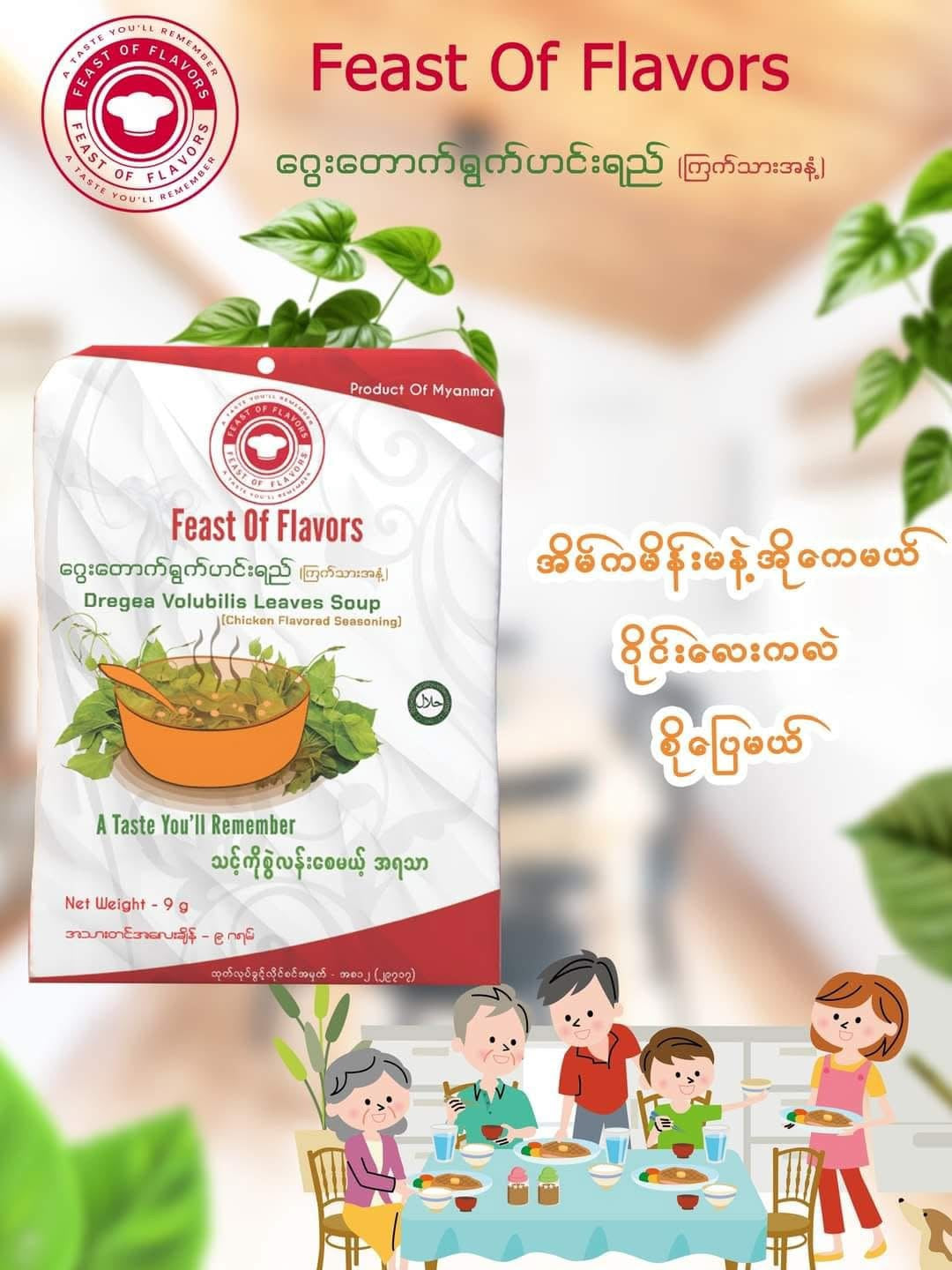 Feast of Flavours ဂွေးတောက်ရွက်ဟင်းရည် (ကြက်သားအနံ့)
