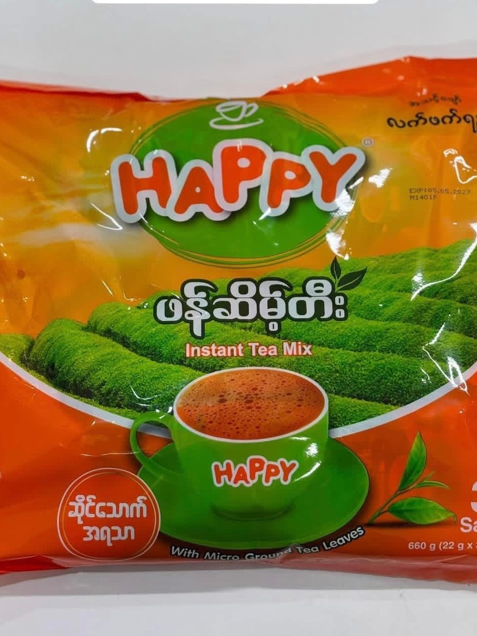 Happy Instant Tea Mix (ဖန်ဆိမ့်တီး) 22g x 30Sachets