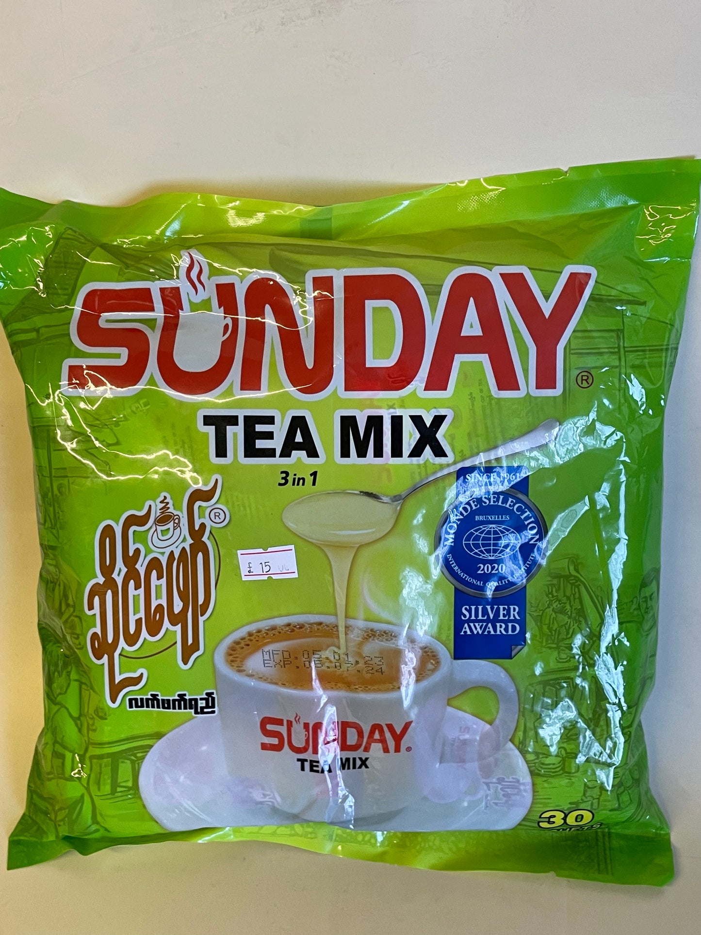 Sunday Tea Mix 3 in 1 ဆိုင်ဖျော် (25g x 30 Sachets)