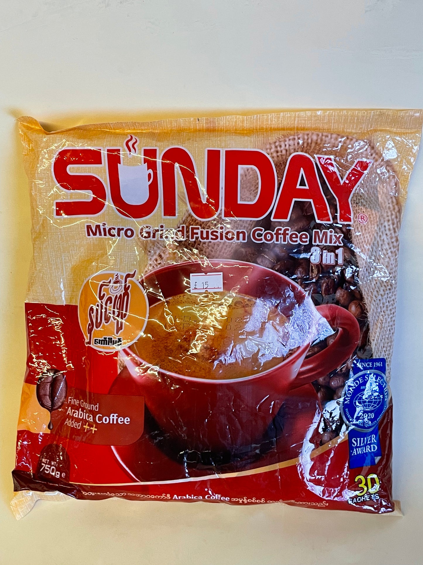 Sunday Coffee Mix (နှပ်ဖျော်) 25g x 30 sachets