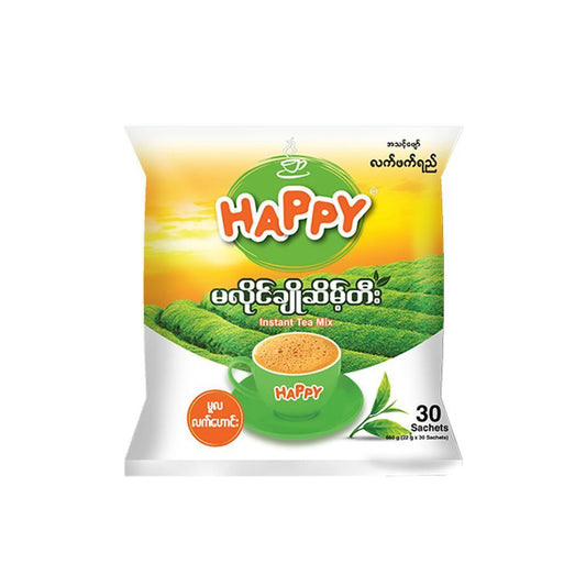 Happy Instant Tea Mix (မလိုင်ချိုဆိမ့်တီး) 22g x 30Sachets