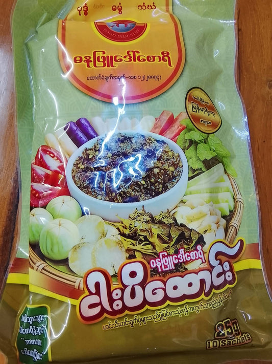 ဓနုဖြူဒေါ်စောရီ ငပိထောင်း 25g x10Sachets