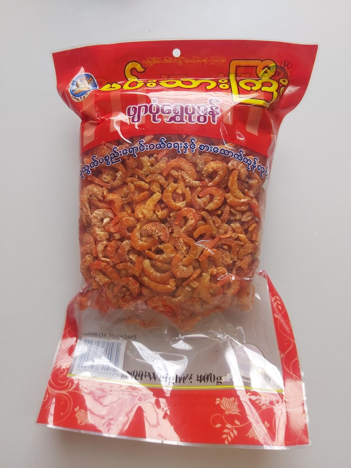 မင်းသားကြီးဖျာပုံရွှေပုဇွန်ခြောက်-400g